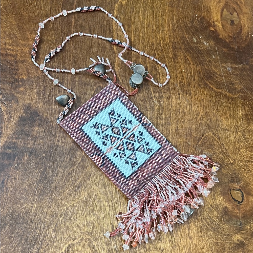 Vintage Beaded Fringe Tiny Purse - Picture 4 of 8